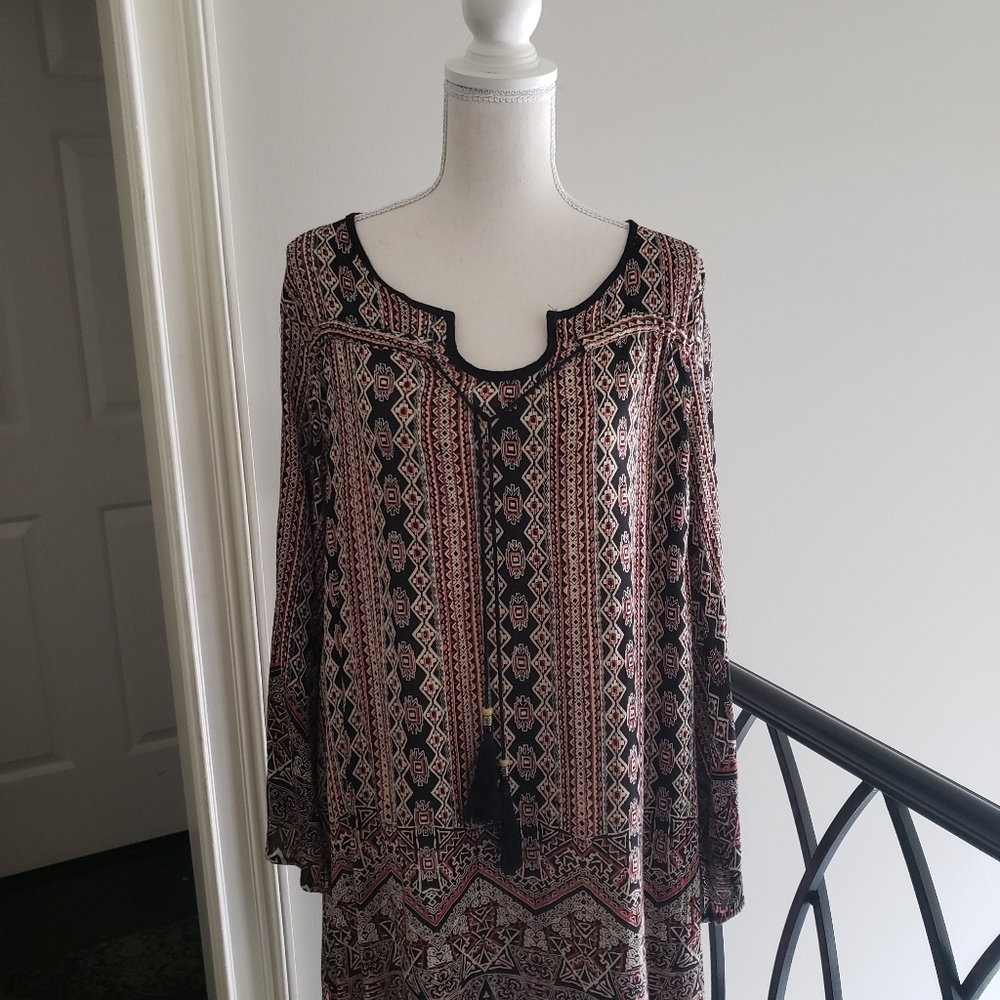 Angie NWT Aztec print dress L